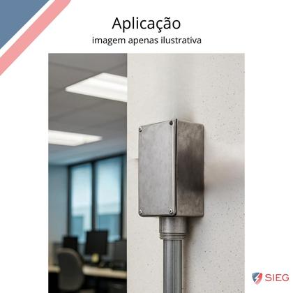 Imagem de 6 Condulete Tipo Lb Em Alumínio Sem Rosca Medida 2 1/2 Sieg Prateado