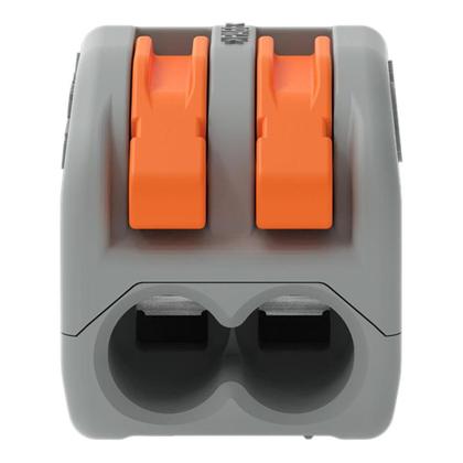 Imagem de 6 Conectores Wago Original C/ Alavanca 2 Polos Até 4mm