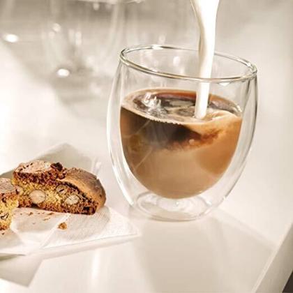 Imagem de 6 Copos Vidro Duplo Parede Dupla P Café Chá Água Drink 80ml