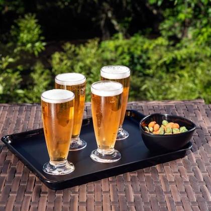 Imagem de 6 Cremeiras Triangulares 250ml Sobremesa Açaí Sorvete Preto