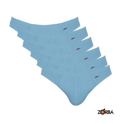 Imagem de 6 Cuecas Tradicional Básica Modelo Slip Light Zorba Em Cotton Algodão