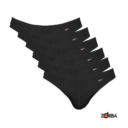 Imagem de 6 Cuecas Tradicional Básica Modelo Slip Light Zorba Em Cotton Algodão