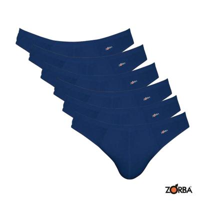 Imagem de 6 Cuecas Tradicional Básica Modelo Slip Light Zorba Em Cotton Algodão