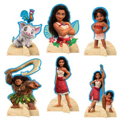 Imagem de 6 Display de mesa Festa Moana 2 Decoração aniversário 23cm