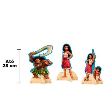 Imagem de 6 Display de mesa Festa Moana 2 Decoração aniversário 23cm