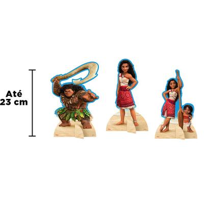 Imagem de 6 Display de mesa Festa Moana 2 Decoração aniversário 23cm