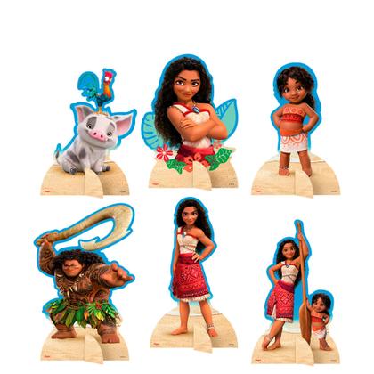 Imagem de 6 Display de mesa Festa Moana 2 Decoração aniversário 23cm