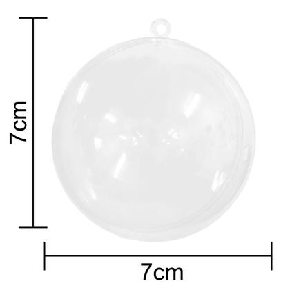 Imagem de 6 esferas acrilicas transparente mais durabilidade 7cm