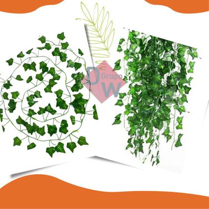 Imagem de 6 Faixas Trepadeira Artificial Parreira Hera - Folha de Uva