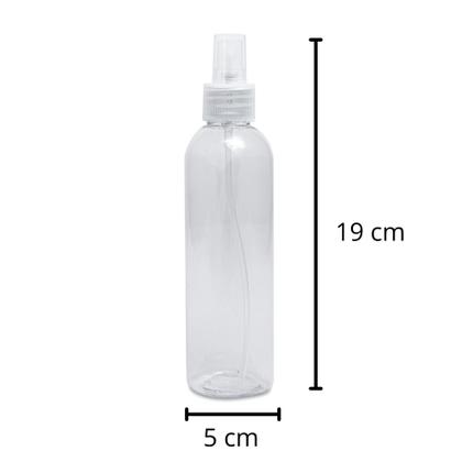 Imagem de 6 Frasco Spray Borrifador 250ml Cilíndrico Alto C/ Tampa
