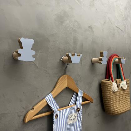 Imagem de 6 Ganchos de parede Urso e Coroa decoração infantil princesa