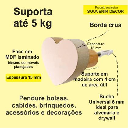 Imagem de 6 Ganchos de parede Urso e Coroa decoração infantil princesa