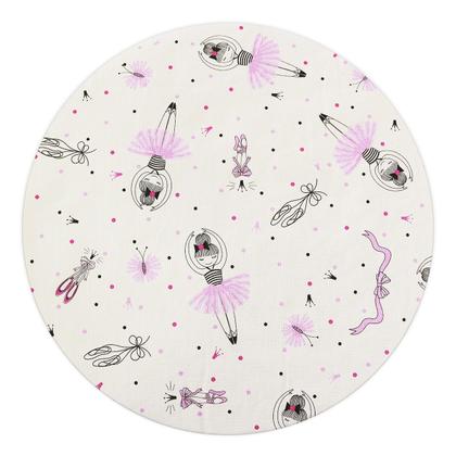 Imagem de 6 Jogo Americano Infantil Redondo PVC Mesa Posta Bailarina