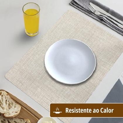 Imagem de 6 Jogo Americano Napoli Bege Impermeável Pvc