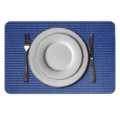 Imagem de 6 Jogo Americano PVC Antiderrapante Flex Resistente Azul