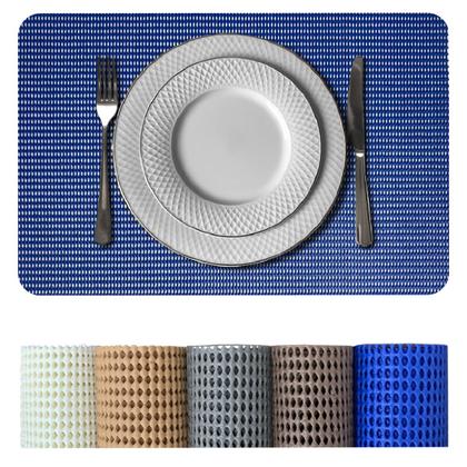 Imagem de 6 Jogo Americano PVC Antiderrapante Flex Resistente Azul