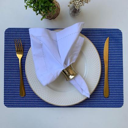 Imagem de 6 Jogo Americano PVC Antiderrapante Flex Resistente Azul