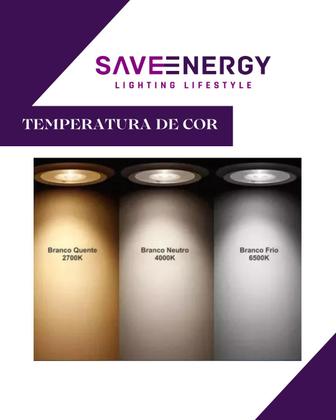 6 Lâmpada Mr16 Led 7w Branco Quente 2700k 580lm Save Energy