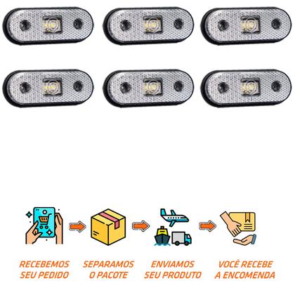 Imagem de 6 Lanterna Lateral Noma LED Cristal Saída Fios