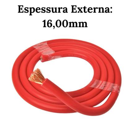 Imagem de 6 Metros Cabo Automotivo Emborrachado 16,0mm Flexível Som De Carro Instalação 16mm Força 6m