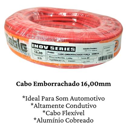 Imagem de 6 Metros Cabo Automotivo Emborrachado 16,0mm Flexível Som De Carro Instalação 16mm Força 6m