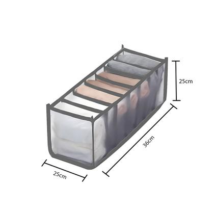 Imagem de 6 Organizador De Gaveta 35x32x10 - 7 Divisórias Dobrável Guarda Peças Intimas Sutiã Meias Colmeia