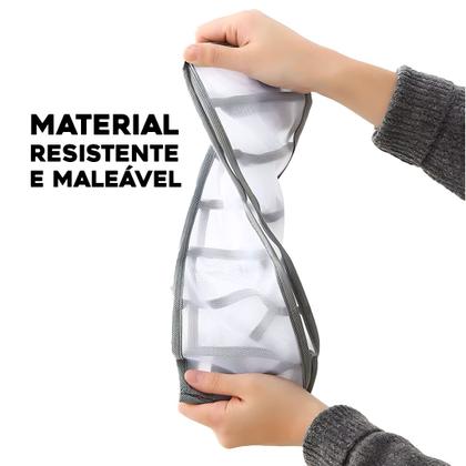 Imagem de 6 Organizador De Gaveta 35x32x10 - 7 Divisórias Dobrável Guarda Peças Intimas Sutiã Meias Colmeia