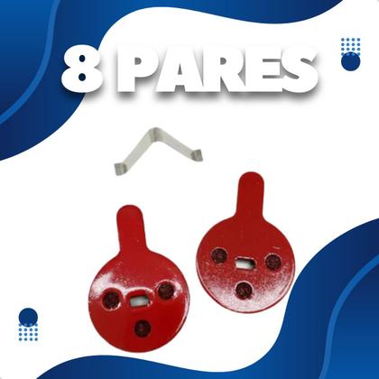 Imagem de 6 Pares de Pastilhas de Freio Redonda Furada com Mola para Freio a Disco de Bicicleta MTB e Passeio, Alta Durabilidade