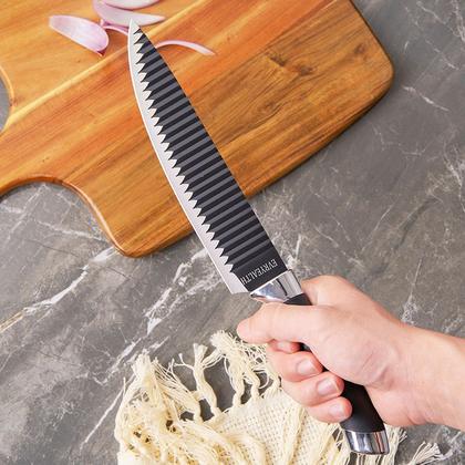 Imagem de 6 Pçs Conjunto de Facas de Chef Profissional Facas de Cozinha Afiadas para Cozinhar, Faca Forjada com Talheres de Aço In