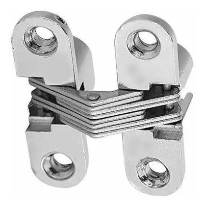Imagem de 6 Peças - Dobradiça Invisivel Para Móveis De 180º Graus 42 x 12mm