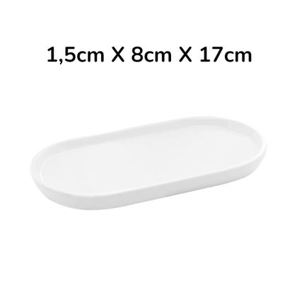 Imagem de 6 Peças Porta Escova Porta Sabonete Travessa Cerâmica Branca