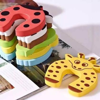 Imagem de 6 Peças - Protetores De Porta Infantil Bebês Trava Dedos Eva