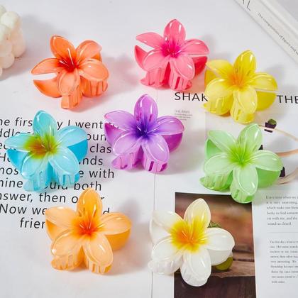 Imagem de 6 Presilha Piranha Cabelo Flor Prendedor Penteado Verão Praia