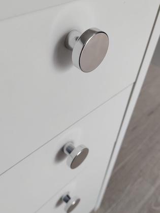 Imagem de 6 Puxador de Gaveta, Armário alta Qualidade Redondo Cromado