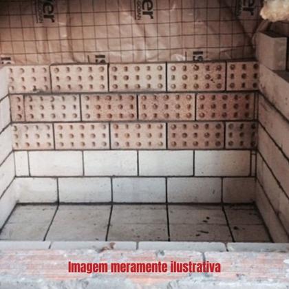 Imagem de 6 Refratário 23x11,4x2cm Plaqueta Churrasqueira