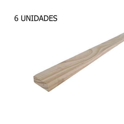 Imagem de 6 Ripas/Sarrafos de 2x10x70 cm Madeira de Pinus