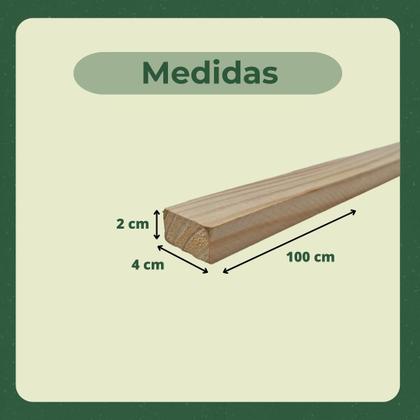 Imagem de 6 Ripas/Sarrafos de 2x4x100 cm Madeira de Pinus