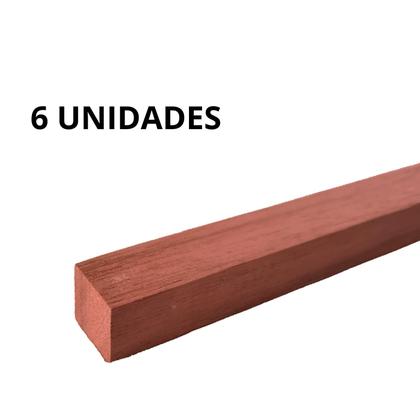 Imagem de 6 Ripas Sarrafos Eucalipto 2x2x50cm Aplainado Artesanato