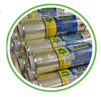 Imagem de 6 Rolos Bobina Plastico De Filme Pvc 28cm X 300 Metros
