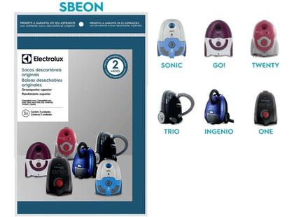 Imagem de 6 Sacos P/ Aspirador Electrolux One Go Ingenio Sonic Twenty