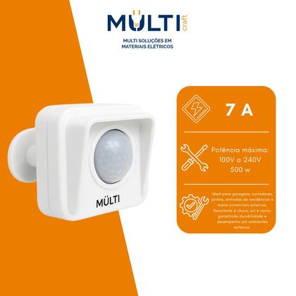 Imagem de 6 Sensor De Presença Externo Multicraft MPL18 Bivolt Sob