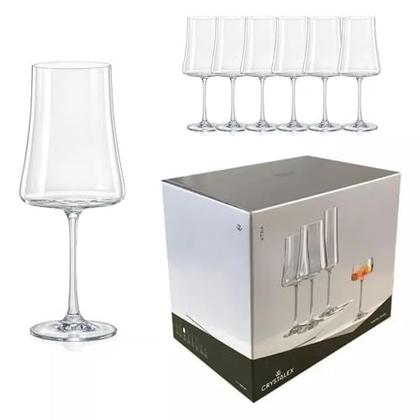 Imagem de 6 Taças Cristal Titanium Vinho Tinto 560ml Bohemia Xtra