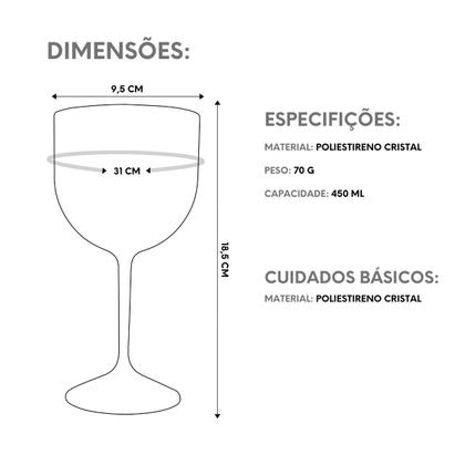 Imagem de 6 Taças De Acrílico Gin Cristal 450 Ml Festas Drinks