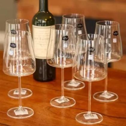 Imagem de 6 Taças Vinho Cristal Titanium 400ml Bohemia