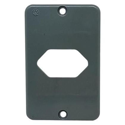 Imagem de 6 Tampas Para 1 Interruptor 3/4 Pol. Cinza Em Pvc Tigre