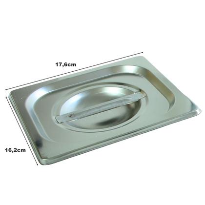 Imagem de 6 Tampas Para Cuba Gastronômica Gn 1/6 Inox Buffet Cozinha