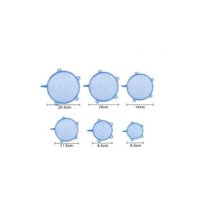 Imagem de 6 Tampas Silicone Para Potes Panela Forma Universal Elástica
