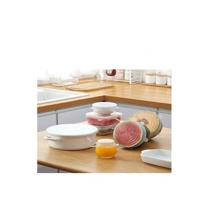 Imagem de 6 Tampas Silicone Para Potes Panela Forma Universal Elástica