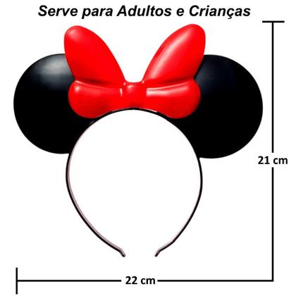 Imagem de 6 Tiaras da Minnie Vermelha Carnaval Fantasia Infantil Lembrança de Festa Aniversário