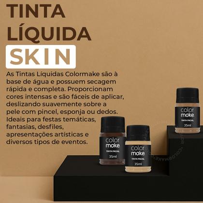 Imagem de 6 Tintas Facial Skin Colors 35ml Colormake Todas os Tons Maquiagem Artística